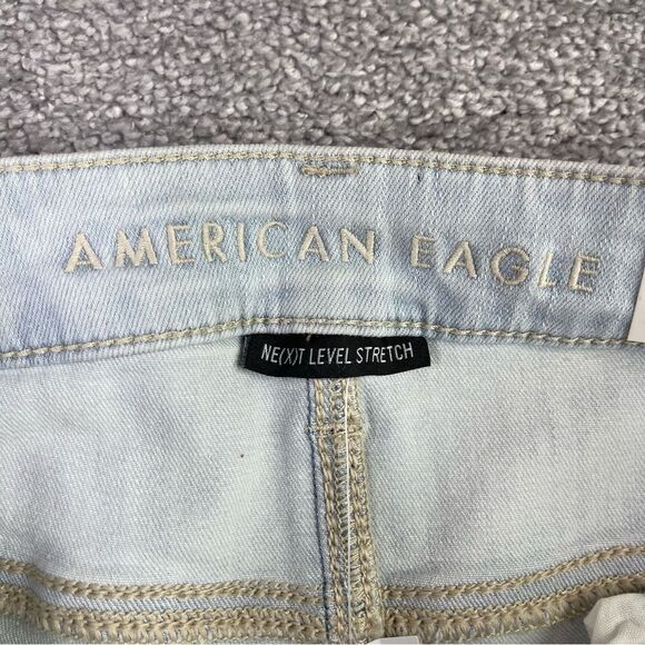 American Eagle Jegging Jeans Women's 10 Short Blue Mid-Rise Light Wash Denim - Picture 4 of 13